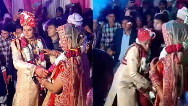 Viral Video: పిరికి పెళ్లికొడుకును చూసి భలే నవ్వుకున్నరు.. పెళ్లిపిల్ల ముందు ఇజ్జత్పాయె..