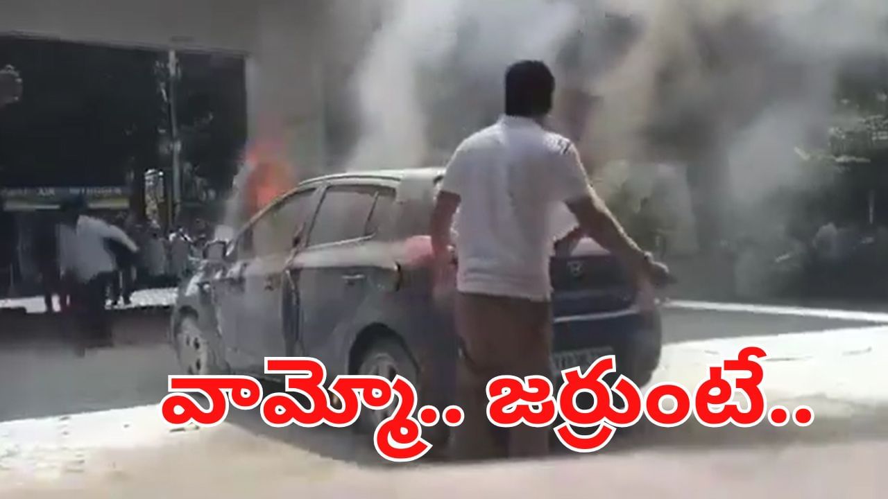 Watch Video: వామ్మో.. పెట్రోల్‌ కొట్టిస్తుండగా కార్లో మంటలు.. తెలివిగా డ్రైవర్‌ ఏం చేశాడో చూడండి..