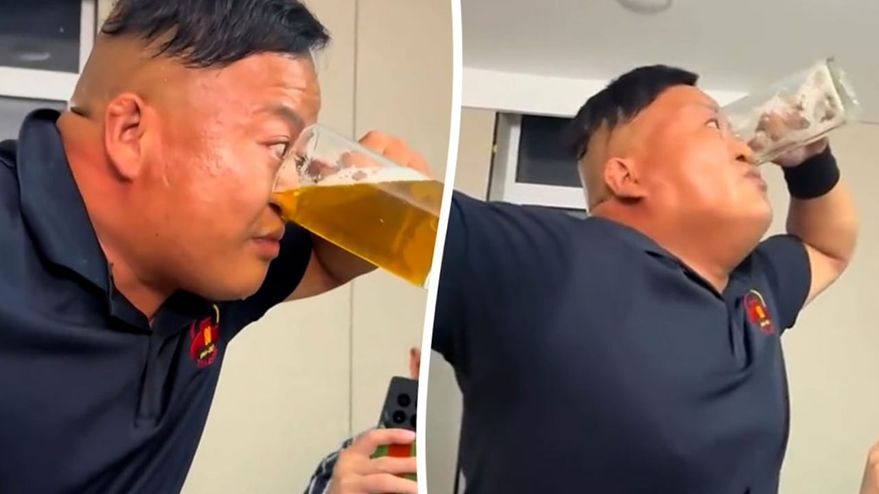 Viral Video: ఓరెయ్ నువ్వు మనిషివా.. మానవ మృగానివా.. ముక్కుతో అంత బీర్ ఎలా తాగావ్‌రా..