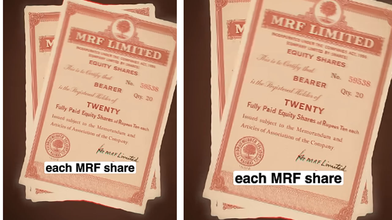 MRF: అప్పుడు రూ. 11 వేలు.. ఇప్పుడు రూ. 15 కోట్లు.. లచ్చిందేవిని తెచ్చిపెట్టిన పాత కాగితాలు