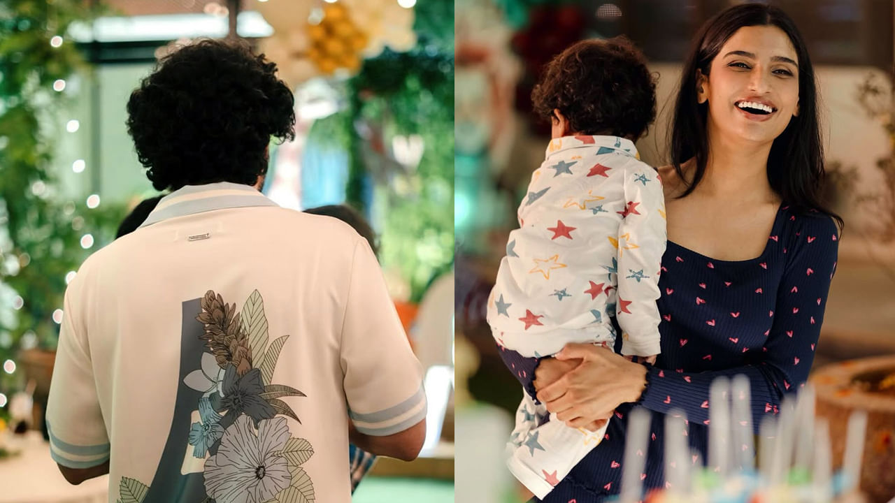  తాజాగా నితిన్ భార్య షాలినీ తన కుమారుడి పుట్టిన రోజు వేడుకలకు సంబంధించి మరిన్ని ఫొటోలు షేర్ చేసింది. ప్రస్తుతం ఈ ఫొటోలు నెట్టింట వైరల్ గా మారాయి. 
