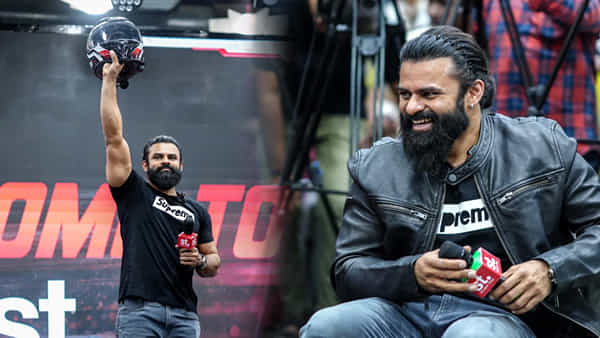 హెల్మెట్ ధరించండి.. జాగ్రత్తగా డ్రైవింగ్ చేయండి..టి-హబ్లో ఫాస్ట్ & క్యూరియస్ ది జెన్ జెడ్ ఆటో ఎక్స్పోలో తేజ్