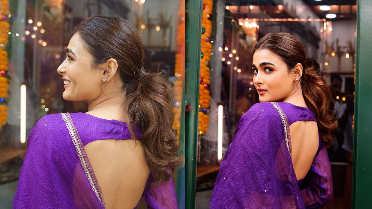 పర్పుల్ కలర్ లెహెంగాలో తన అందంతో చంపేస్తున్న  ఈ ముద్దుగుమ్మ ఫొటోస్ సోషల్ మీడియాలో తెగ వైరల్ అవుతున్నాయి. వీటిని చూసిన వారందరూ, క్యూట్, బ్యూటిఫుల్ అంటూ కామెంట్స్ చేస్తున్నారు.