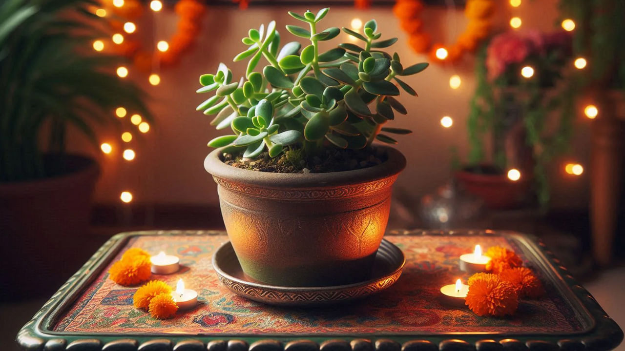 క్రాసులా మొక్క: ఈ క్రాసులా మొక్కను ధన అయస్కాంతంగా భావిస్తారు. ఈ మొక్క పెరిగే ఏ ఇంట్లోనైనా లక్ష్మీదేవి ఆశీస్సులు ఉంటాయని, సురక్షితమైన ఆర్థిక పరిస్థితిని నిర్ధారిస్తుందని నమ్ముతారు. ఈ మొక్క సులభంగా పెరుగుతుంది. సంరక్షణ కూడా పెద్దగా అవసరం ఉండదు. దీని దట్టమైన ఆకుపచ్చ ఆకులు శ్రేయస్సుకు చిహ్నంగా పరిగణించబడతాయి.