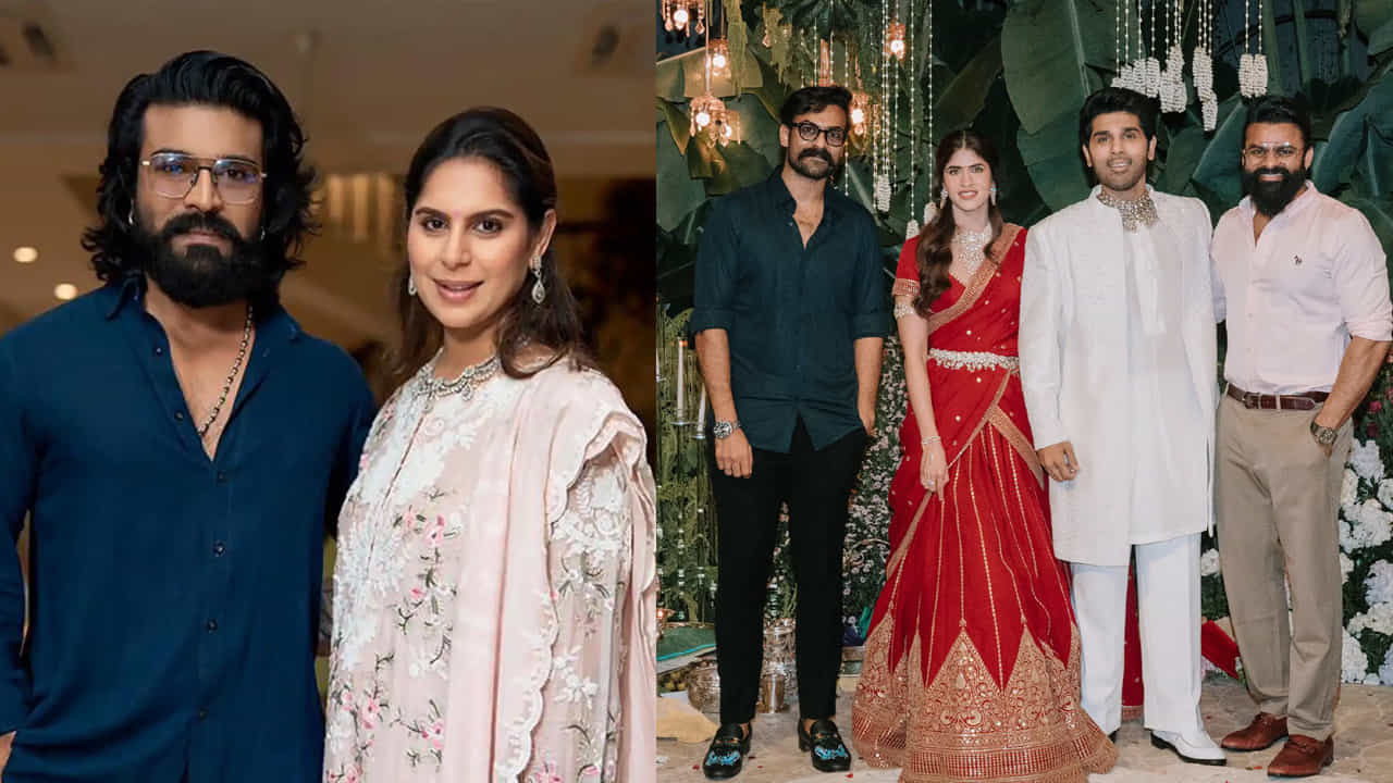 మెగాస్టార్ చిరంజీవి, సురేఖ, నాగబాబు, రామ్ చరణ్, వరుణ్ తేజ్, సాయి దుర్గ తేజ్, వైష్ణవ్ తేజ్, ఉపాసన, లావణ్య త్రిపాఠి.. ఇలా మెగా కుటుంబ సభ్యులందరూ అల్లు శిరీష్ ఎంగేజ్మెంట్ వేడుకలో సందడి చేశారు.