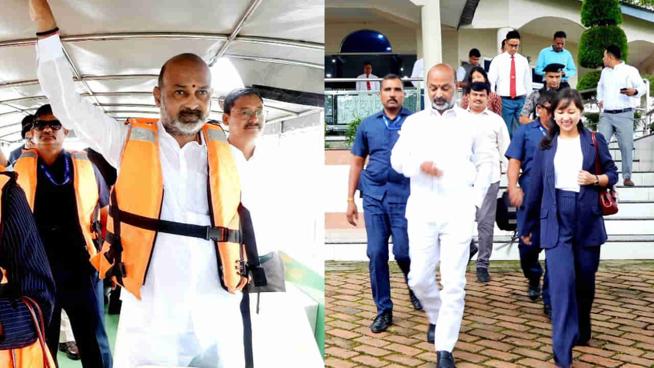 Bandi Sanjay: అతిపెద్ద మంచినీటి సరస్సును సందర్శించిన బండి సంజయ్.. అభివృద్ధిపై హామీ..