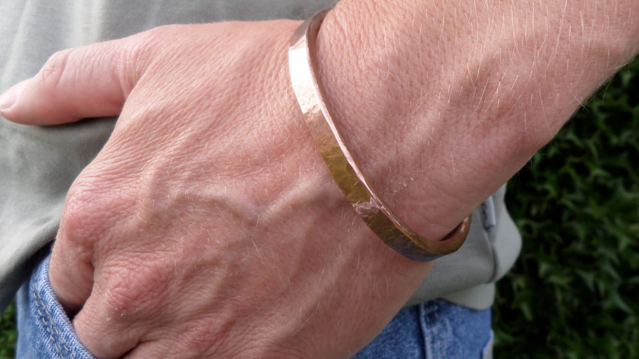 Copper Bracelet To Hand