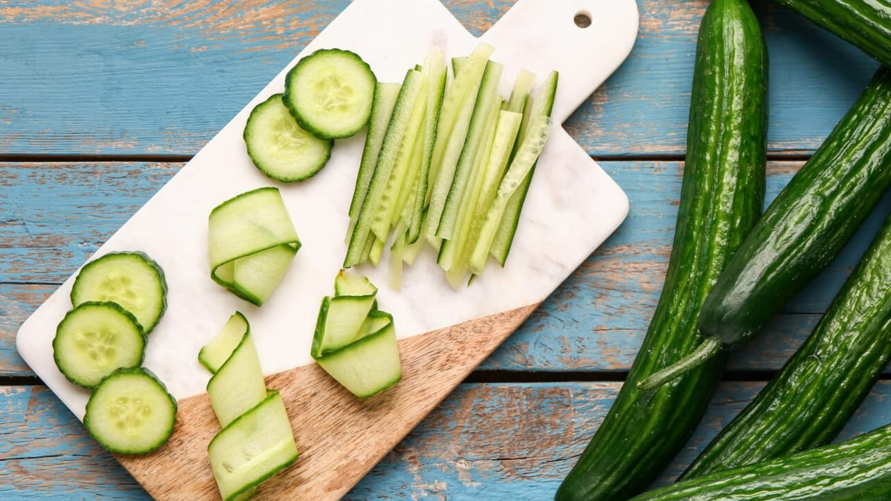 Cucumber Pieces On Pad
