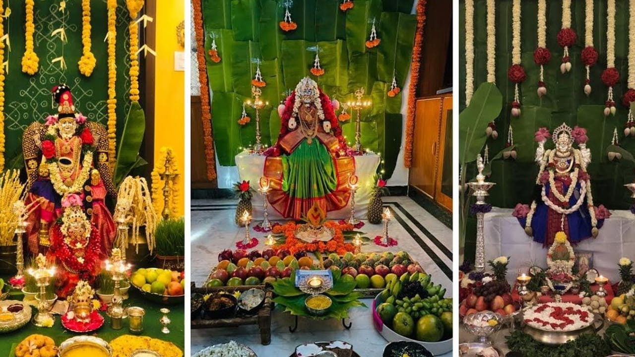 లక్ష్మీదేవిని ఆహ్వానించండి: బియ్యం పిండి లేదా పసుపుతో ద్వారం వద్ద దేవత పాదముద్రలు వేయండి. ఆమె వెలుగును స్వాగతించడానికి 8 లేదా 16 దీపాలు (నూనె/నెయ్యి దీపాలు) వెలిగించండి. దీనివల్ల లక్ష్మిదేవి మీ ఇంట్లోకి ప్రవేశించి ఆర్థిక సమస్యలను దూరం చేస్తుందని నమ్మకం.