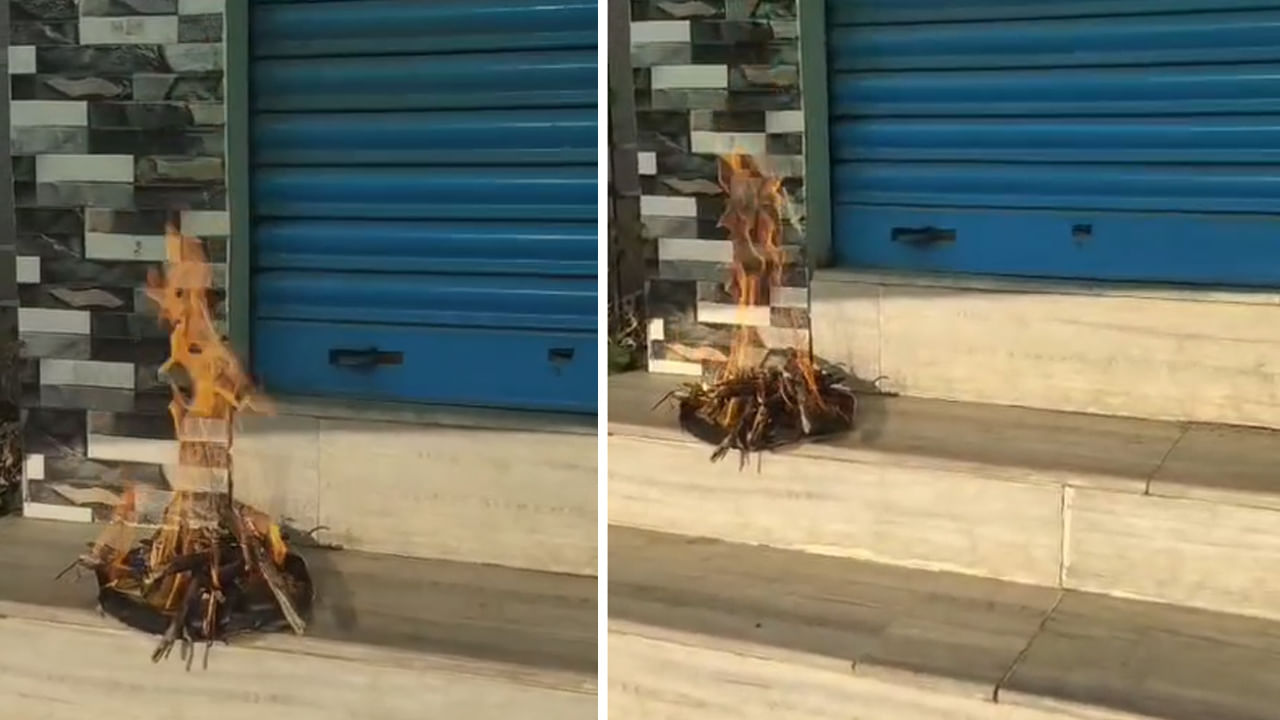 Telangana: షాప్ ముందు దిష్టి తీశారనుకునేరు.. కాస్త వీడియో ఫార్వార్డ్ చేస్తే ఖంగుతింటారు