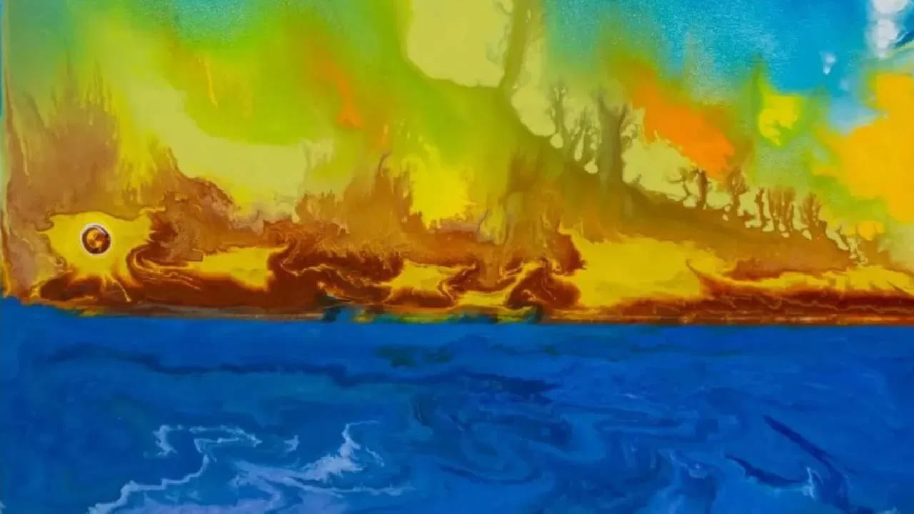 పైన మీకు ఓ చిత్రం కనిపిస్తుంది కదా. అది మొత్తం ఒక అందమైన పెయింటింగ్‌లా కనిపిస్తుంది. అయితే ఆ చిత్రంలో చాలా రంగులు ఉన్నాయి.  ముఖ్యంగా నీలం, పసుపు, గోధుమ, ఆకుపచ్చ ఇలా చాలా రంగులు కనిపిస్తున్నాయి. అయితే మీకు మొదటగా ఏ రంగు ఎక్కువగా కనిపిస్తుందో అదే మీ వ్యక్తిత్వాన్ని తెలియజేస్తుందంట.