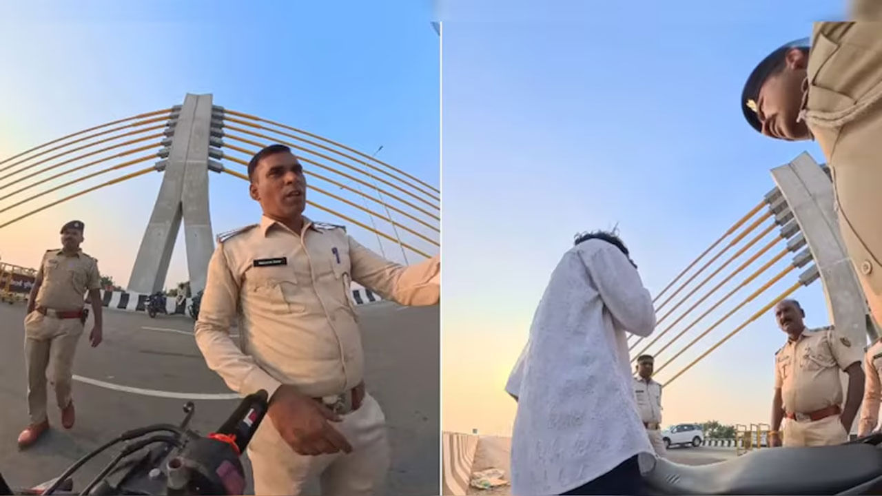 Viral Video: ఇలాంటి పోలీసులకు అలాంటిది జరగాల్సిందే... అధికార దుర్వినియోగం అంటూ నెటిజన్స్ ఫైర్