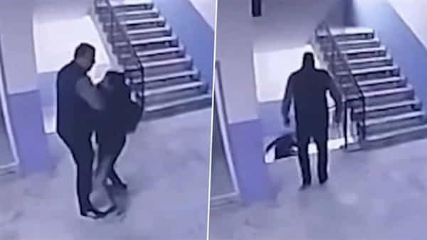 Viral Video: ఆటిజం విద్యార్థిని మెట్లమీది నుంచి తోసేసిన ప్రిన్సిపాల్... సీసీటీవీ కెమెరాలో దారుణ దృశ్యాలు రికార్డ్!