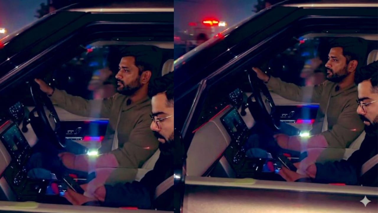 Viral Video : నో సెక్యూరిటీ, నో హంగామా..విరాట్ కోహ్లీ కోసం కారు నడిపిన ఎంఎస్ ధోని