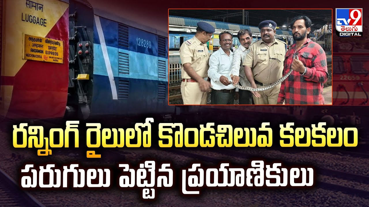 రన్నింగ్‌ రైలులో కొండచిలువ కలకలం.. పరుగులు పెట్టిన ప్రయాణికులు