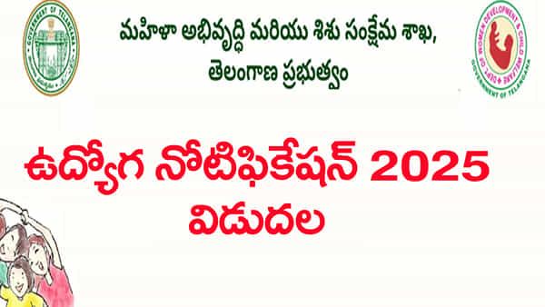 Telangana WCDSC Jobs 2025: తెలంగాణ మహిళా అభివృద్ధి శిశు సంక్షేమ శాఖలో ఉద్యోగాలు.. రాత పరీక్షలేకుండానే ఎంపిక
