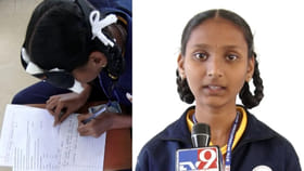 కళ్లకు గంతలు కట్టుకుని పరీక్ష రాసిన విద్యార్థిని.. ఆమె రహస్యం..