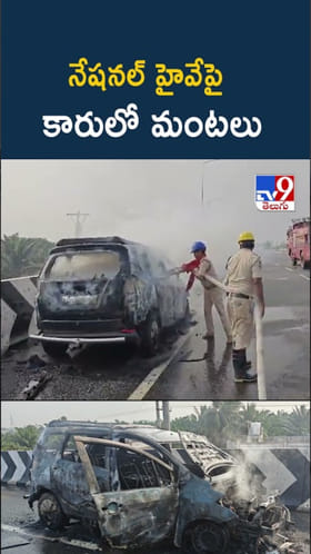 AP News: నేషనల్ హైవేపై కారులో ఒక్కసారిగా మంటలు