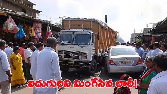 కారు, ట్రక్కు ఢీకొని ఐదుగురు మృతి.. !