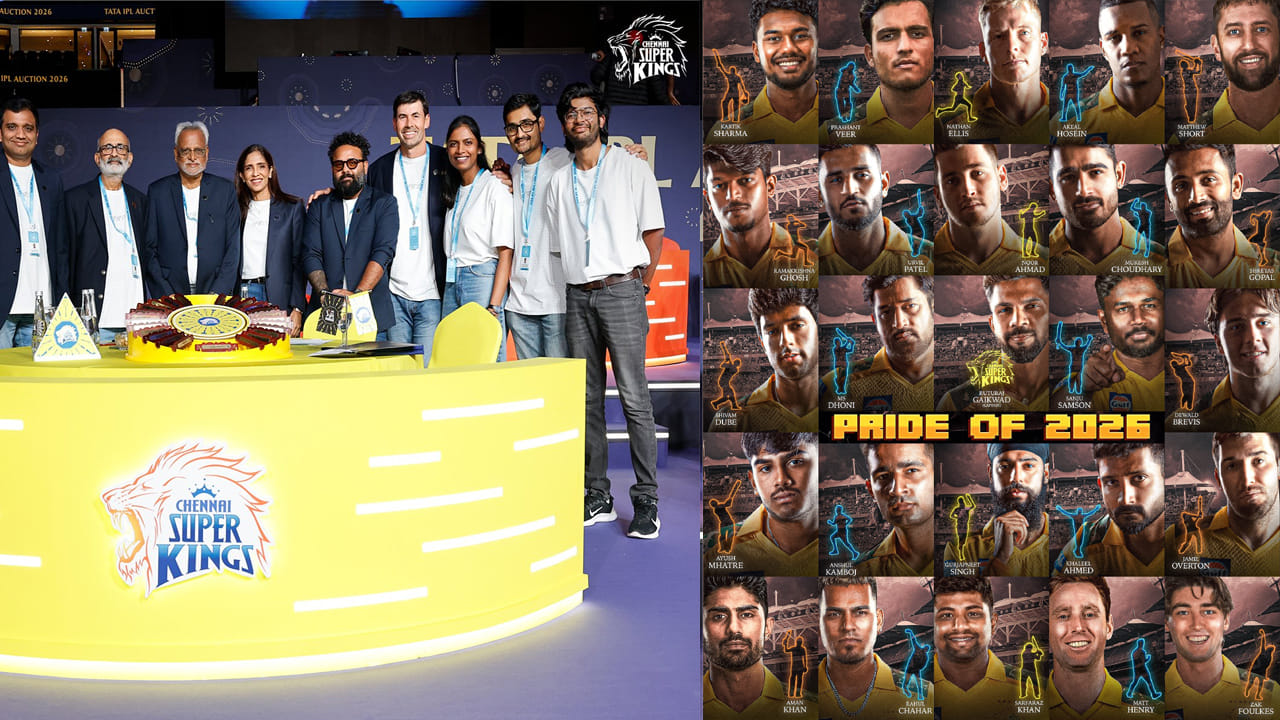 చెన్నై సూపర్ కింగ్స్ (Chennai Super Kings): రుతురాజ్ గైక్వాడ్ (కెప్టెన్), ఆయుష్ మ్హత్రే, ఎం.ఎస్. ధోనీ, సంజూ శాంసన్, డెవాల్డ్ బ్రీవిస్, ఉర్విల్ పటేల్, శివమ్ దూబే, జామీ ఓవర్టన్, రామకృష్ణ ఘోష్, నూర్ అహ్మద్, ఖలీల్ అహ్మద్, అన్షుల్ కాంబోజ్, గుర్జప్నీత్ సింగ్, శ్రేయాస్ గోపాల్, ముఖేష్ చౌదరి, నాథన్ ఎల్లిస్, అకీల్, షార్ట్ విస్సేన్, అకీల్, షార్ట్ హొస్సేన్, మఠన్ ఎల్లిస్, ప్రత్క్ శర్మ, సర్ఫరాజ్ ఖాన్, మాట్ హెన్రీ, రాహుల్ చాహర్, జాక్ ఫౌల్క్స్.