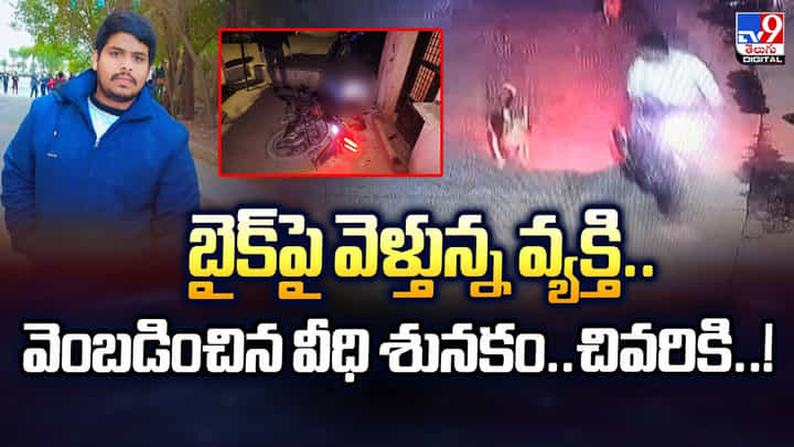 బైక్పై వెళ్తున్న వ్యక్తి.. వెంబడించిన వీధి శునకం.. చివరికి..! బైక్పై వెళ్తున్న వ్యక్తి.. వెంబడించిన వీధి శునకం.. చివరికి..!
