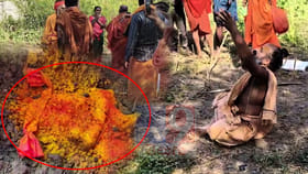 తవ్వకాల్లో బయటపడ్డ దుర్గమాత విగ్రహం