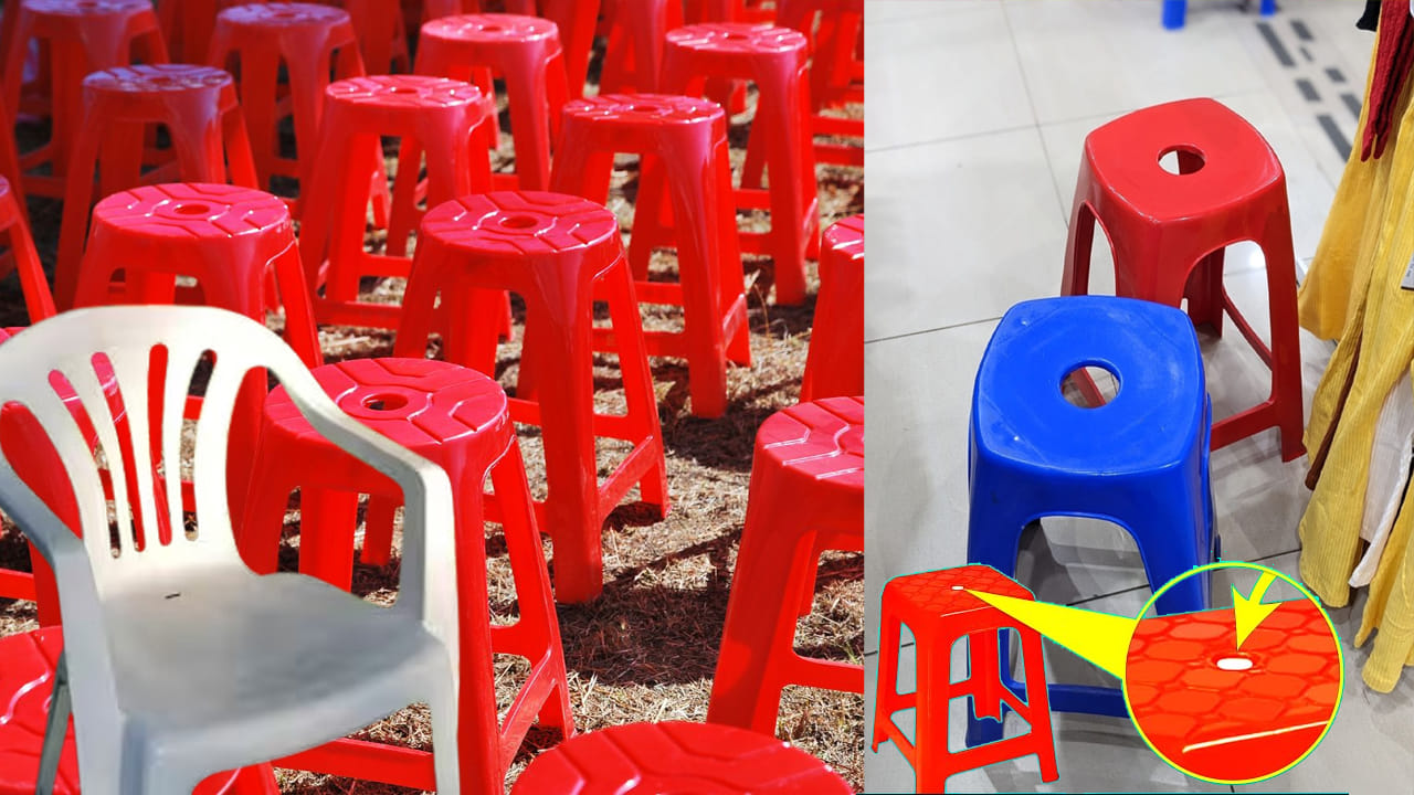 Interesting Facts: ప్లాస్టిక్ స్టూల్స్, కుర్చీలకు రంధ్రాలు ఎందుకు ఉంటాయి? ఇందులో ఇంత రహస్యం ఉందా?