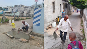 రోడ్డుపై గుంత కనిపిస్తే చాలు... ఆయన వాలిపోతాడు