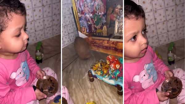 Watch: మాటలు సరిగా రాని నోట శ్రీకృష్ణుడి పాట.. హృదయాలను హత్తుకుంటున్న పిల్లాడి భక్తి..!