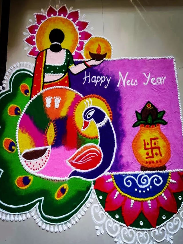 న్యూ ఇయర్ రంగోలీ డిజైన్స్.. ఈ ముగ్గులతో మీ ఇల్లు అదిరిపోవాల్సిందే!