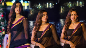 చీరలో స్టైలిష్ లుక్‌లో.. నిహారిక అందమే అందం..