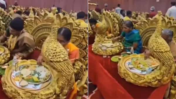 ఆహా.. వైభోగం..! బంగారు నెమలి సింహాసనంపై వివాహ విందు.. ఆ రాజసం ఎలా ఉంటుందో చూడాల్సిందే..