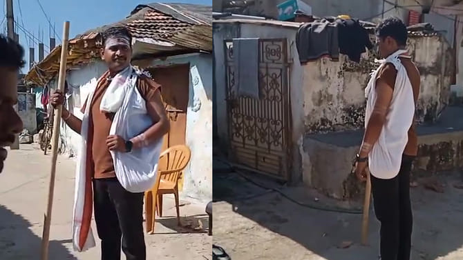 తండ్రి సర్పంచ్‌గా గెలిచిన తర్వాత కుమారుడి భిక్షాటన..