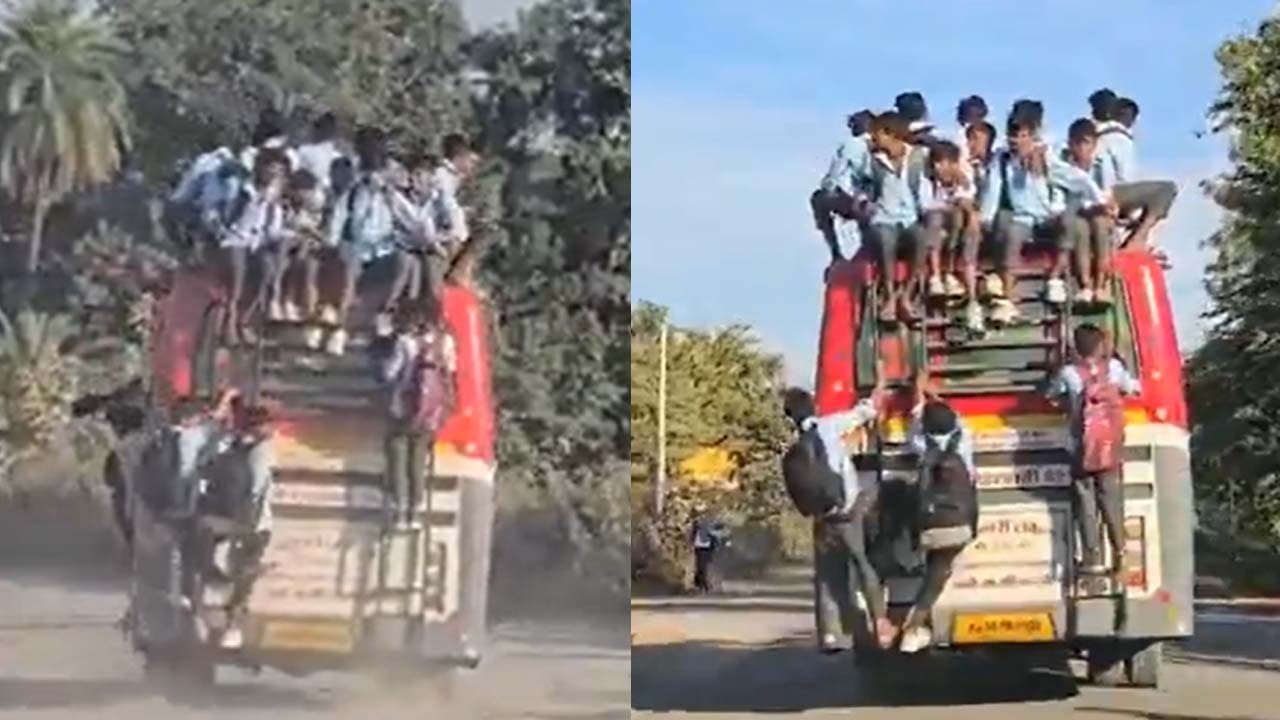 Watch: ఇంత సైకోడివేంట్రా.! పిల్లలను అలా టాప్‌ మీద కూర్చోపెట్టుకుని డ్రైవింగ్ హా.. వీడియో వైరల్