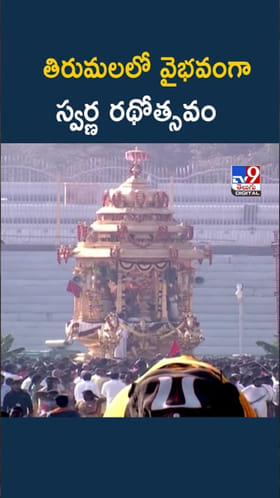 గోవిందా గోవిందా.. వైకుంఠ ఏకాదశిన స్వర్ణరథంపై ఊరేగిన శ్రీవారు