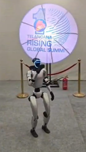 Telangana: తెలంగాణ రైజింగ్ గ్లోబల్ సమ్మిట్‌లో రోబో సందడి