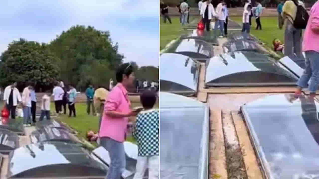 Viral Video: ఓరీ దేవుడో ఇదేం వింత ఆచారం రా సామీ..! గాజు బాక్స్లతో సమాధులు.. అస్థిపంజరాలను చూస్తూ..