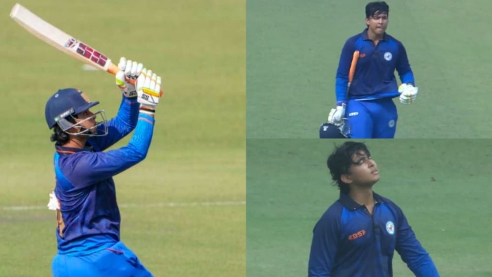 Vaibhav Suryavanshi : ఫస్ట్ బంతికే వికెట్.. వైభవ్‎ సూర్యవంశీకి పట్టపగలు చుక్కలు చూపెట్టిన హైదరాబాద్ ప్లేయర్