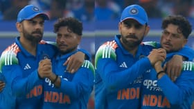 ఛీ..చిలిపి.. కులదీప్‎ను లాగి మరీ డ్యాన్స్ స్టెప్పులేసిన విరాట్