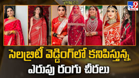 సెలబ్రిటీ వెడ్డింగ్‌లో కనిపిస్తున్న ఎరుపు రంగు చీరలు