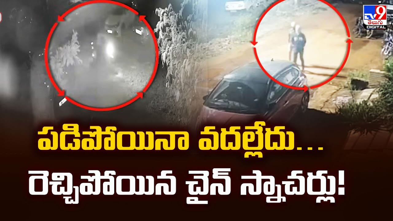 పడిపోయినా వదల్లేదు.. రెచ్చిపోయిన చైన్‌ స్నాచర్లు