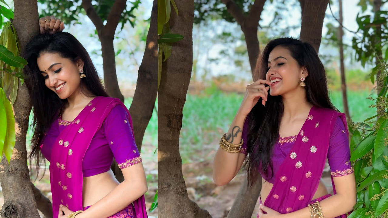 ఇక తాజాగా ఈ బ్యూటీ పండగ సందర్భంగా మామిడి చెట్ల మధ్య పలు ఫొటోలకు ఫోజులిచ్చింది. అందులో ఈ అమ్మడు అందాలకు ప్రతి ఒక్కరూ ఫిదా అవుతున్నారు. మరి మీరు కూడా ఆ ఫొటోపై ఓ లుక్ వేయండి.