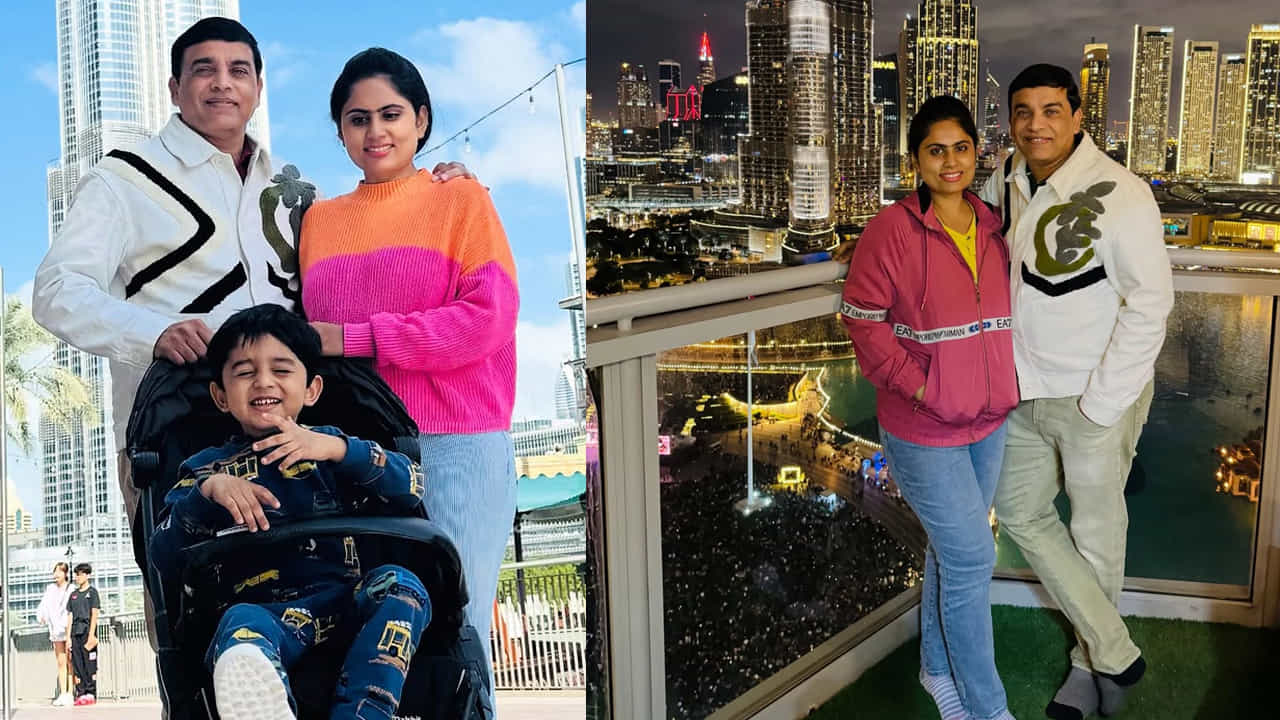 టాలీవుడ్ స్టార్ ప్రొడ్యూసర్, తెలంగాణ ఫిల్మ్ డెవలప్ మెంట్ కార్పొరేషన్ ఛైర్మన్ దిల్ రాజు ఫ్యామిలీ కొత్త సంవత్సరం వేడుకలను ఘనంగా జరుపుకొంది.