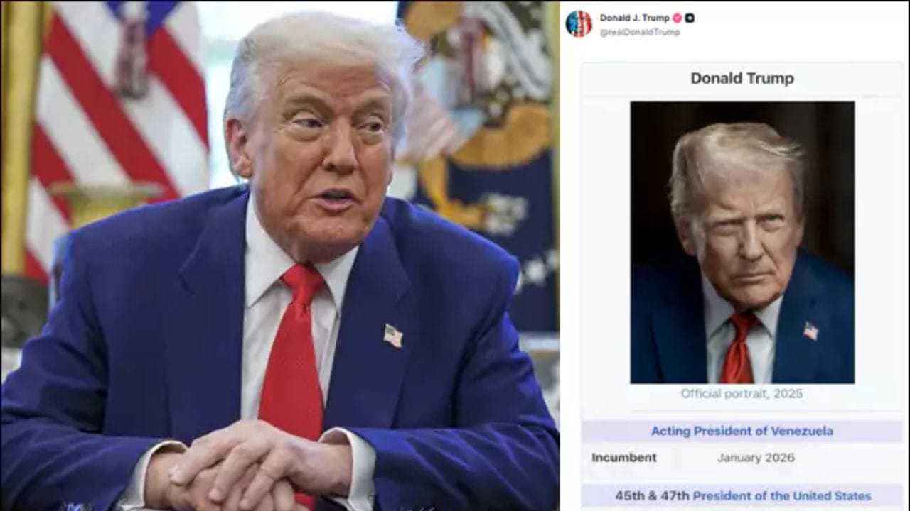 Donald Trump: వెనిజులా తాత్కాలిక అధ్యక్షుడిని నేనే.. ట్రూత్ సోషల్లో ట్రంప్ సంచన ఫోస్ట్