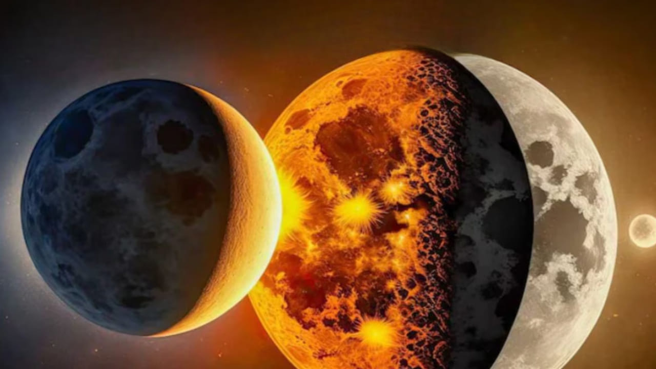 అంటే, చంద్రుడు, సూర్యుడికి, భూమికి  మధ్యలో వెళ్లినప్పుడు,  ఇది భూమికి చాలా దూరంలో లేదా చాలా దగ్గరగా ఉన్నప్పుడు ఈ సూర్య గ్రహణం ఏర్పడుతుంది. చంద్రుడు భూమికి దూరంగా ఉన్నందున, అది సూర్యుడి కంటే చిన్నదిగా కనిపిస్తుంది. అంతేకాకుండా సూర్యుడు పూర్తిగా కప్పబడి ఉండడు.అందుకే  ఈ సమయంలో ఏర్పడే సూర్య గ్రహణాన్నే రింగ్ ఫైర్ లేదా కంకణాకార సూర్యగ్రహణం అంటారు.