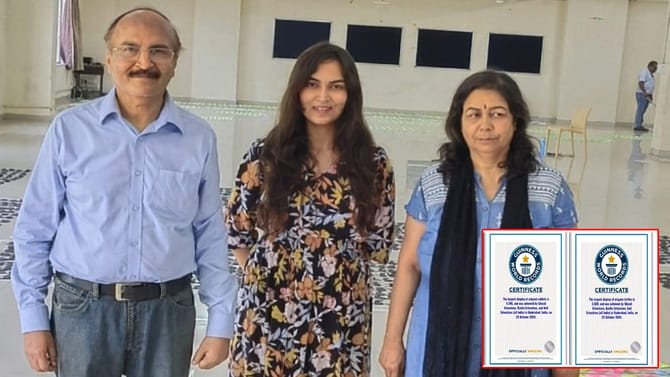 ఏకంగా 23 గిన్నిస్​ రికార్డులు కొల్లగొట్టిన గీతం విద్యార్థిని