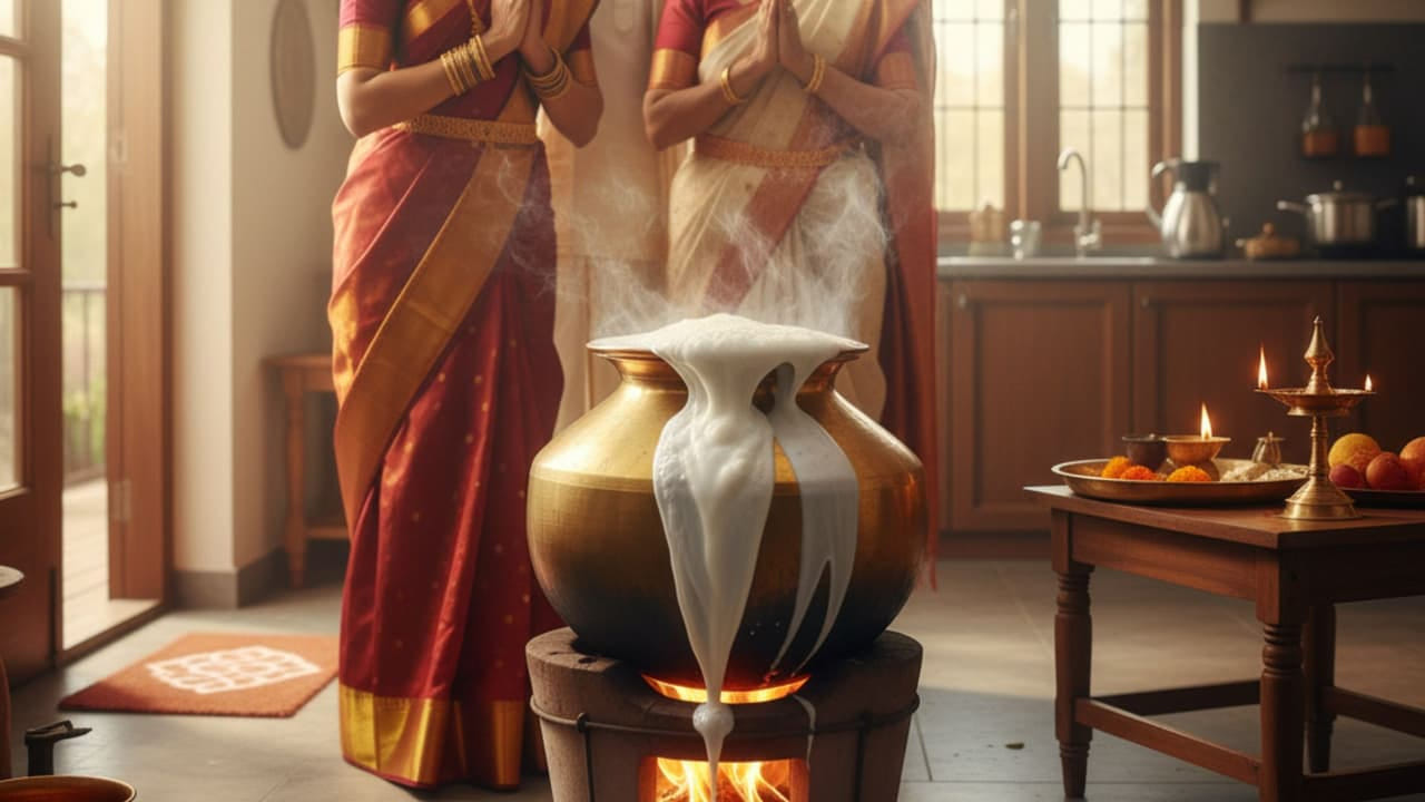 పాలు పొంగించడం అనేది వాస్తు శాస్త్రం ప్రకారం చాలా శుభప్రదం. పాలు తెలుపు రంగులో ఉంటాయి. ఇవి స్వచ్ఛతను సూచిస్తాయి. అందువలన ఇంటిలో నివసించే వారు ఎప్పుడూ స్వచ్ఛమైన మనసుతో, ఆనందంగా ఉండేలా ఉండాలని పాలను పొంగిస్తారు అంటారు కొందరు.