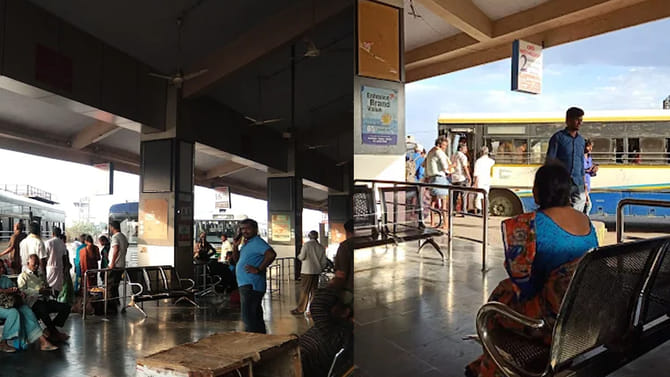 మహారాష్ట్ర నుంచి వచ్చారు.. బాగా రష్ ఉన్న బస్సులు ఎక్కుతున్నారు..