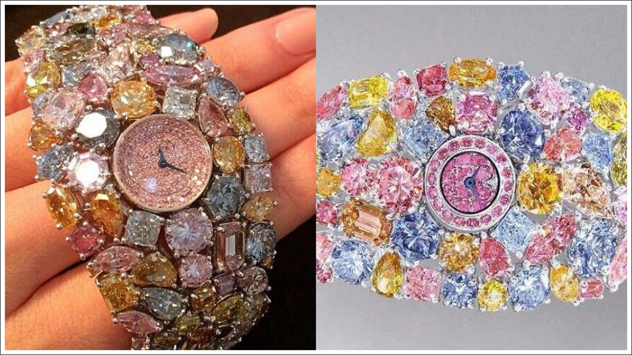  అత్యంత ఖరీదైన గడియారం: గ్రాఫ్ డైమండ్స్ హాలూసినేషన్: ప్రపంచంలోనే అత్యంత ఖరీదైన గడియారం గ్రాఫ్ డైమండ్స్ హాలూసినేషన్. దీని విలువ దాదాపు రూ.4.84 బిలియన్లు అంటే 484 కోట్లు.  (US$55 మిలియన్లు). ఈ గడియారం కేవలం టైమ్‌పీస్ కాదు, ఇది కదిలే వజ్రాల కళ. ఇది 110 క్యారెట్లకు పైగా రంగు వజ్రాలను కలిగి ఉంది. పూర్తిగా ప్లాటినం బ్రాస్‌లెట్‌పై అమర్చబడి ఉంటుంది. దీన్ని సృష్టించడానికి సంవత్సరాల కృషి పట్టింది.