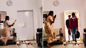 Viral video: 4 నెలల తర్వాత కొడుకును చూసి ఎగిరి గంతేసిన తల్లి